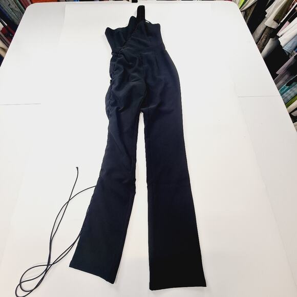 Michael Costello Black Lace-Up Jumpsuit - Picture 2 of 14